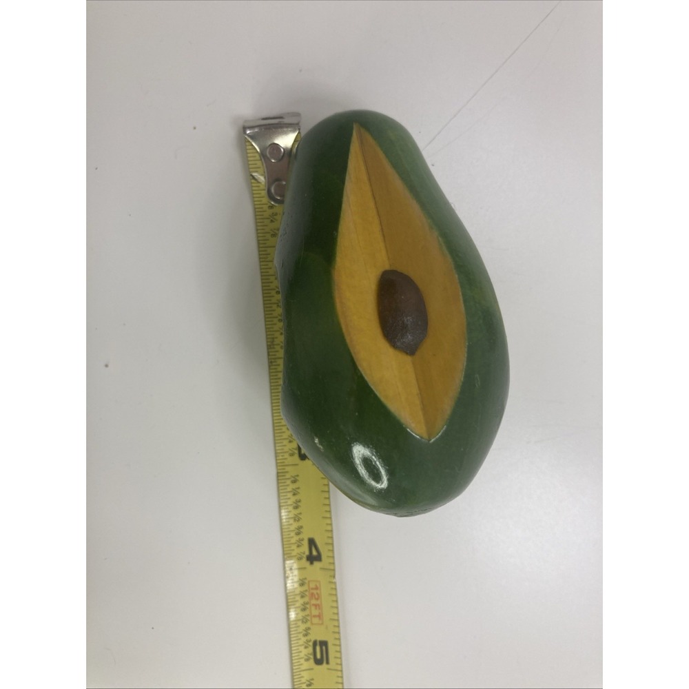Vtg Set Of 6 Wooden Fruit Napkin Rings Hand Painted Apple Avocado Mango Etc - Picture 7 of 8